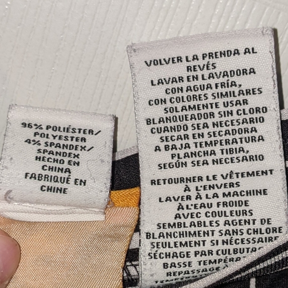 🌞 3/$15 Ruby Rd Striped Gaucho Pants, Size L *flaw* - Picture 3 of 5